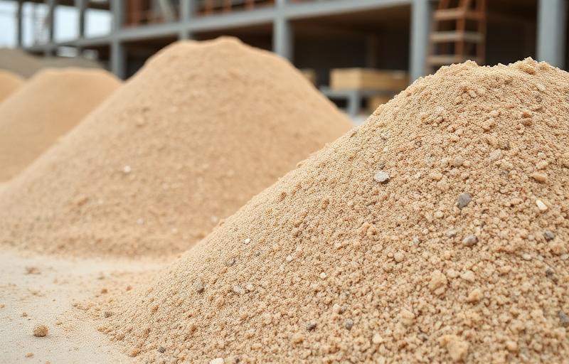 Diferentes tipos de areia para construção civil